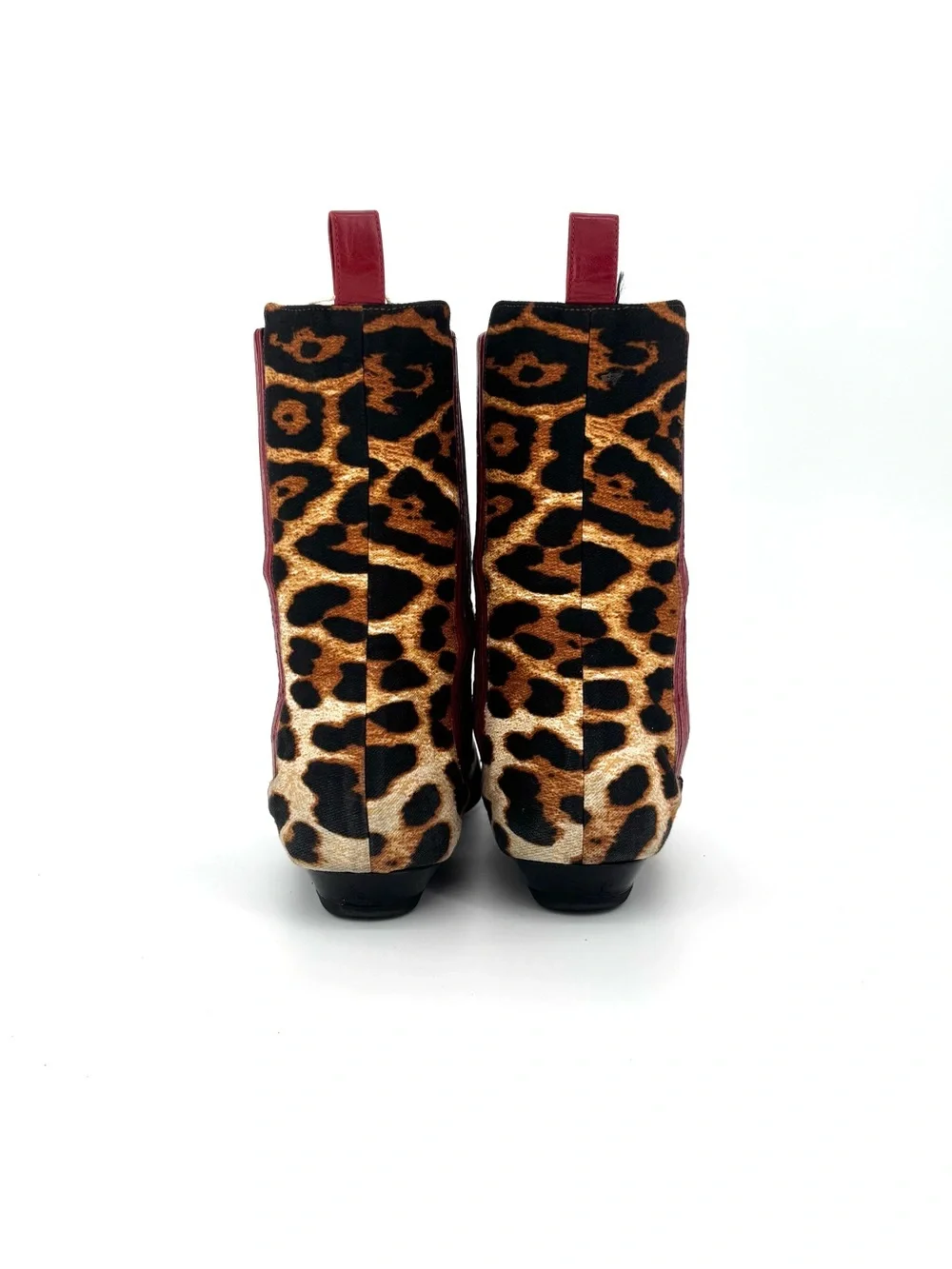Dior John Galliano Retro Vintage I Love Dior Leopard Print Chelsea Boots 41.5 - Picture 3 of 9